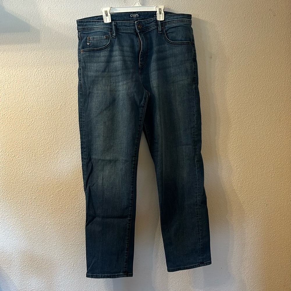 Chaps slim straight dark wash jeans size 36X32